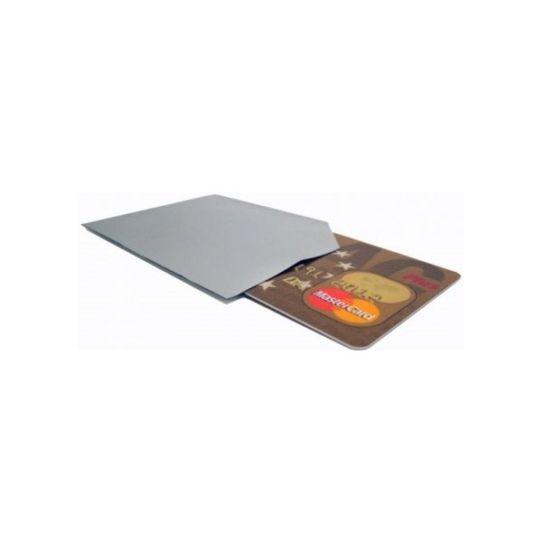 Puzdro na doklady a karty Cryptalloy stíněný ochranný obal pro bezkontaktní platební karty standard šedý