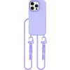 AppleMix Kryt TECH-PROTECT pre Apple iPhone 16 Pro Max - Podpora MagSafe + šnúrka - gumový - fialový