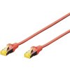 Digitus DK-1644-A-100/R RJ45 sieťové káble, prepojovacie káble CAT 6A S/FTP 10.00 m červená bez halogénov, krútené páry, s ochranou, samozhášavý 1 ks; DK-1644-A-100/R