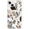 AppleKing transparentný kryt so vzorom kvetín a MagSafe pre iPhone 13 - hnedý - možnosť vrátiť tovar ZADARMO do 30tich dní
