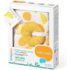 BabyOno Baby Ono bambus / mušelín pomaranč - plienka - muchláček + hrkálka oranžová / biela, 0 m
