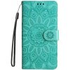 Peňaženkové puzdro Embossing Pattern Slnečnica zelené – Honor 200 Lite