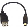 PREMIUMCORD USB redukce kabel USB A/female - Mini 5pin USB/male 20cm OTG