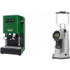 Gaggia New Classic E24, green + Eureka Helios 65, grey