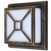 Záhradné LED nástenné svietidlo DARIUS 2xE27 IP54 Plafond Square Antique Gold RABALUX