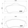 Sada brzdových platničiek kotúčovej brzdy BREMBO P 61 113