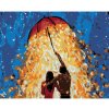 Diamondi Diamantové maľovanie - MUŽ A ŽENA POD ŽIARIACIM DÁŽDNIKOM Rámovanie: bez rámu a bez vypnutia plátna, Rozmer: 40x50 cm