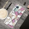 Gumený 3D kryt ABSTRACT na Xiaomi 12X - Kosoštvorec bielo-fialovej farby