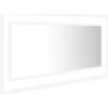vidaXL Kúpeľňové LED zrkadlo biele 100x8,5x37 cm akryl