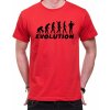 Fajntričko Tričko - Evolúcia Policajt, Farba **červená**, Strih/ Variant Pánsky/UNISEX