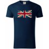 Britská vlajka stará - Tričko z organickej bavlny - 3XL ( Tmavomodrá (veľmi tmavá - skoro čierna) )