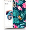 Picasee silikónový prehľadný obal pre Xiaomi Redmi Note 5 Global - Pink Monstera