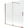 Mexen Velar vaňová zástena posuvná 160x150, transp., ružové zlato 896-160-000-01-60