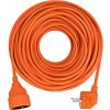 Solight PS16O Prodlužovací přívod - spojka, 1 zásuvka, 10m, 3 x 1mm2, oranžová