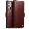 Puzdro kožené QIALINO na Samsung Galaxy S22 Ultra hnedé