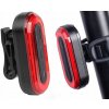 Lampička na bicykel zadná USB LED COB IPX8 - 100 lúmenov