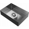 Umývadlo na dosku obdĺžnikové Granitan LAJA 50 cm čierne