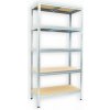 Kovový regál do domácnosti Biedrax 50 x 60 x 180 cm, pozinkovaný - 5 políc MDF