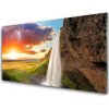 Skleneny obraz Vodopád slnko krajina 100x50 cm