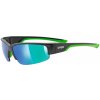 Okuliare Uvex sportstyle 215 black mat green/mirror green S3 uni
