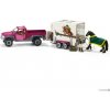 Schleich 42346 Pick-up s prívesom a koňom