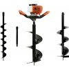 GEKO GEKO Motorový zemný vrták + vrtáky (10 cm, 20 cm, 30 cm) + adaptér 50 cm G84020
