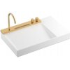 Hansgrohe Avalegra - Umývadlo 78x48 cm, s termostatickou batériou a spŕškou, 2 prúdy, bez prepadu, kefovaný bronz 22473140