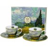 Duo Duo Porcelánová šálka s podšálkou Van Gogh Wheat Field 90 ml sada 2ks