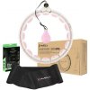 HMS Sada masážny hula hoop HHW06 ružová so závažím a počítadlom a zoštíhľujúceho pásu BR163 plus size