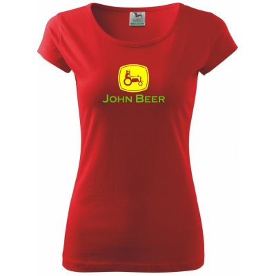 John Beer traktor Pure Dámské tričko Červená