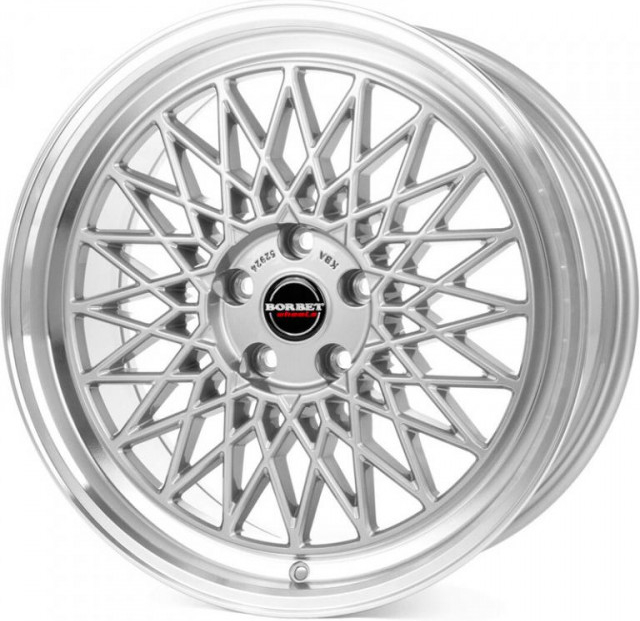 BORBET B 7x17 4x100 ET38 silver lip polished