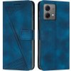 Peňaženkové kožené puzdro Dream na Motorola Edge 40 Neo - Modrá