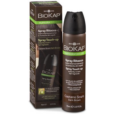 Biokap Nutricolor Delicato Spray Touch Up - Hnedá tmavá - 75 ml