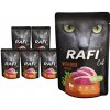 Rafi Mačka mokré krmivo pre mačky s kačicou 1 kg (10 vrecúšok po 100 gramov)
