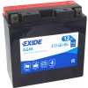 Motobatéria EXIDE 12Ah, 12V, ET14B-BS