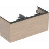 Geberit Acanto skrinka pod dvojumývadlo, dub/melamín s drevenou štruktúrou 503.007.JH.1