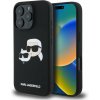 Karl Lagerfeld Liquid Silicone Double Heads MagSafe, ochranný kryt pre iPhone 16 Pro Max, čierny KLHMP16XSKCHPPLK