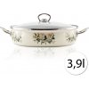 Perfect Home 14836 Smaltovaný kastról s pokrievkou PROVENSAL 3,9 L, 30 cm, ecru