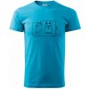 Elektrikár - základný elektrický obvod - Klasické pánske tričko vyššej gramáže - XL ( Svetlý tyrkys )