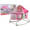 LEAN Toys Multifunkčná detská postieľka 2v1 Detská podložka Zvuky Vibrácie Ružová