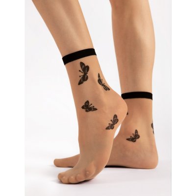 Silonkové ponožky Fiore G 1166 Summer 15 den - nude-čierna / Univerzálny