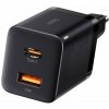Baseus CCSUPP-E01 Super Si Pro Rýchlonabíjací adaptér čierna / 1x USB-C / 1x USB-A / 30W / Kábel USB-A (M) - USB-C (M) (CCSUPP-E01)