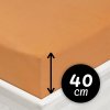Jersey napínacie prestieradlo na extra vysoký matrac JR-022 Okrové 200 x 220 - výška 40 cm