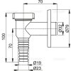 ALCAPLAST APS1 Sifón práčkový nadomietkový, chróm