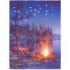 Nexos 74520 Nástenná maľba horské jazero, 2 LED + 20 LED, 30 x 40 cm
