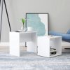 vidaXL Sada konferenčných stolíkov biela 48x30x45 cm drevotrieska 802885