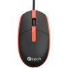 Myš C-TECH WM-10, černočervená, USB WM-10R