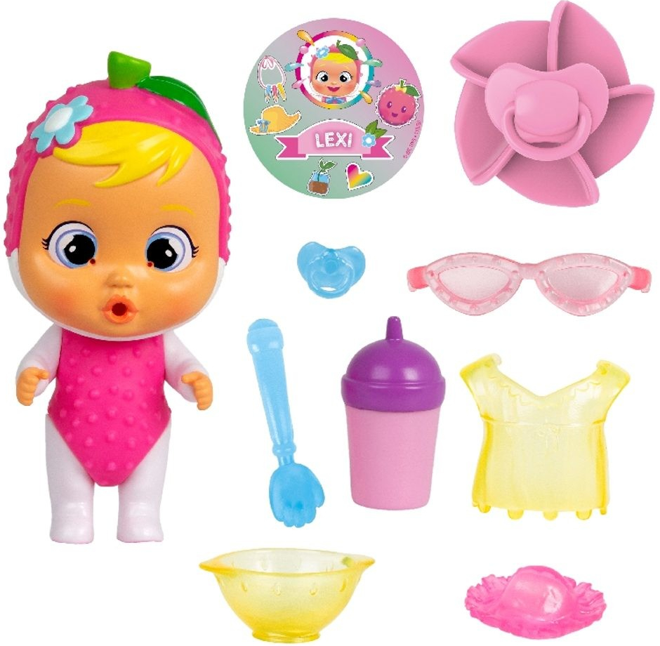 TM Toys CRY BABIES MAGIC TEARS magické slzy séria Tutti Frutti fialová