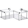 Odkladacia polička rohová SMEDBO Chróm lesklý (CHL)