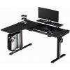Ultradesk herný stôl WINGER, 111x155x60 cm, Čierny UDESK-WI-BKA/BKB